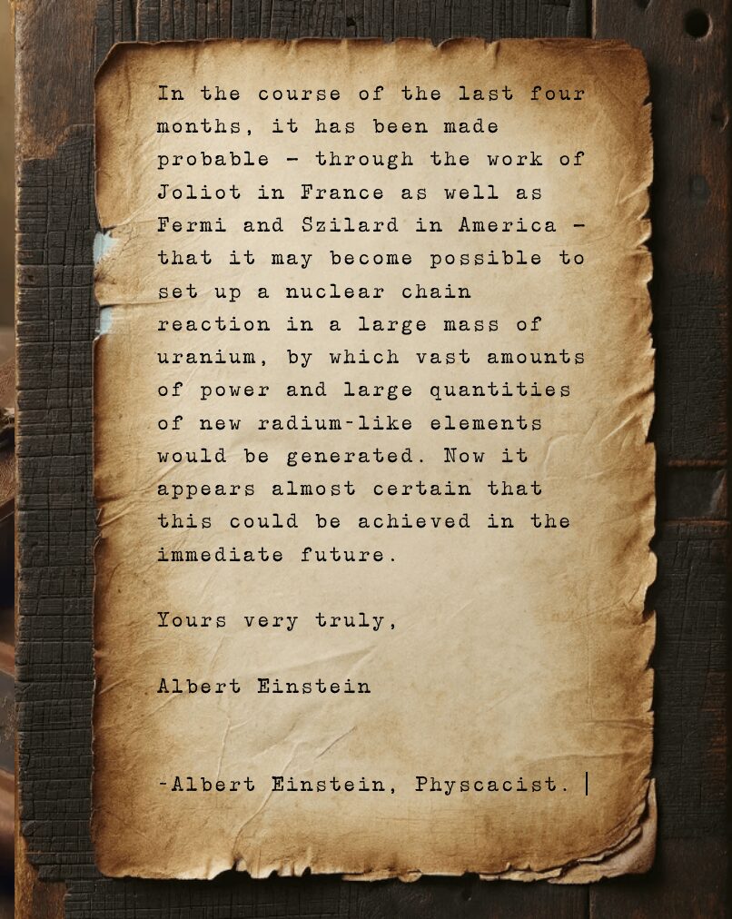 Albert Einstein Letter